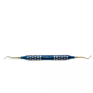 Instrument manuel de haute qualité pour le placement de composite dentaire, en acier inoxydable bleu doré, pour le nettoyage des dents et des bridges osseux - Product Image 1