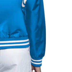 Meilleures vestes universitaires personnalisées pour femmes, de haute qualité, à col montant, avec logo brodé, respirantes, écologiques, pour l'hiver, couleur unie, finition brute - Product Image 6