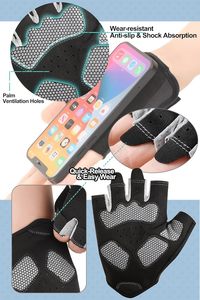 Gants de cyclisme sans doigts pour hommes et femmes, protection UV, antidérapants, respirants, pour l'entraînement, la remise en forme, le canoë, la pêche - Product Image 4
