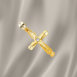 Unisex Classic Elegant Fashionable Metal Alloy Religious <b>Cross</b> Pendant Charms Customized Logo 24K Gold Plated Christian Men - Product Image 5