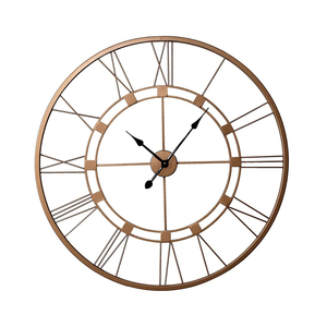 Fully Metal Design Wall <b>Clocks</b> Best Indoor Decor Living Room Home And Office Wall Design <b>Clock</b> With Metal & Wooden Combo - Product Image 3