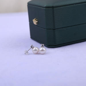 Pendientes de Perlas de Agua Dulce Zhuji Pearl 2025, Nuevo Lanzamiento, Estilo Minimalista, Plata S925, 9-10 mm, para Mujer, Perla Blanca 2025 - Product Image 1
