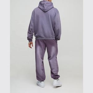 Sudadera con Capucha Personalizada para Hombre, de Felpa Gruesa de 500 g/m², Color Sólido, Lavado Ácido con Efecto Desgastado, Adornada con Pedrería, 100% Algodón, Forrada, Funcional para Invierno - Product Image 6