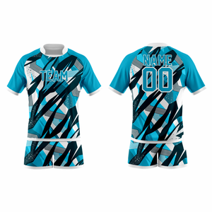 Ensemble de maillots de basket-ball unisexes personnalisés à prix d'usine, grande taille, manches courtes, impression par sublimation, uniforme d'entraînement d'équipe - Product Image 2