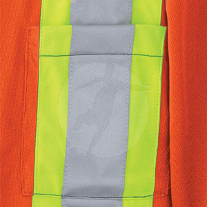 T-shirt utilitaire léger avec bandes réfléchissantes, coupe confortable, personnalisation de marque, en polyester, haute visibilité, prix usine en gros - Product Image 5