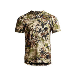 Factory High Quality Custom Men's Hunting Striped Print Full Sleeves T-<b>Shirts</b> with Zipper <b>Camping</b> Adventure - Product Image 1