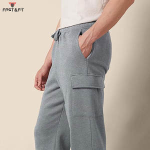 Custom Cotton Canvas Casual Sweatpants Mens Fitness Clothing <b>Joggers</b> Workout Pants with <b>Zip</b> <b>Pocket</b> - Product Image 4