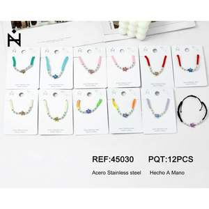 Pulseras con Dijes de Estrella de Cinco Puntas Angelina, Acero Inoxidable, Hechas a Mano, Juego de 12 Piezas, Joyería Unisex para Regalo - Product Image 3