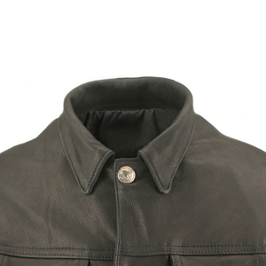Veste en cuir pour homme de haute qualité, sur mesure, en gros, dernière mode, vêtements en cuir pour moto, vente en ligne. - Product Image 4