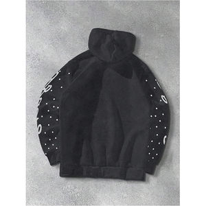 Sweat à capuche homme en coton et polyester avec strass irisés, effet cristal changeant de couleur, cordon de serrage - Product Image 4