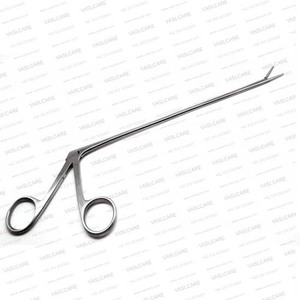 Micro-pince alligator – Ouverture verticale des mâchoires avec canal d'aspiration des fumées intégré, instrument de chirurgie laser ORL Vaslcare - Product Image 1
