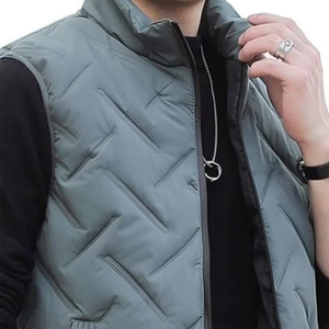 OEM Custom Men Plus Size Winter Quilted <b>Jacket</b> Waterproof Windbreaker Zipper Hoodie Embroidered Casual Snow Wear puffer hiking - Product Image 3