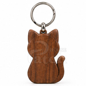 Custom Wooden Keychain Personalized Engraved Wood <b>Key</b> <b>Ring</b> Natural Finish For Gifts Bags <b>Accessories</b> And Daily Carry - Product Image 2