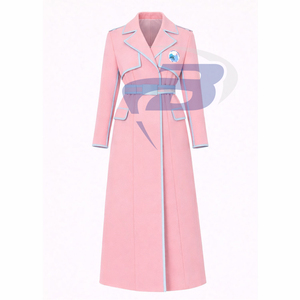 Manteau en laine de haute qualité pour femmes, style trench-coat ceinturé, long, pour membres de la sororité Jack And Jill Of America. - Product Image 1