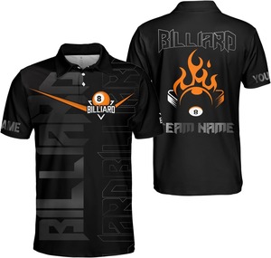 Camiseta de Billar para Hombre, Manga Corta, Sólida, de Secado Rápido, Poliéster/Algodón, Tejido de Punto, Diseño Deportivo Informal, Logotipo Personalizado en la Parte Delantera, OEM - Product Image 1