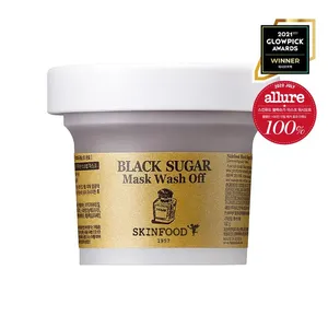 SKINFOOD Black Sugar Mask Wash off 120g Máscaras faciales de alta calidad Nueva llegada - Product Image 1