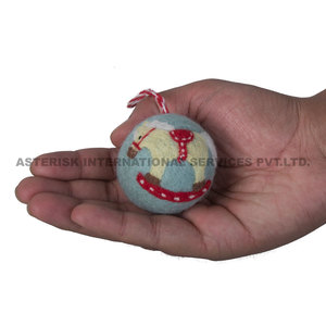 Productos de lana ecológicos artesanales nepalíes hechos a mano adornos para árboles de Navidad diseño de caballo bola colgante estilo chino Halloween - Product Image 2