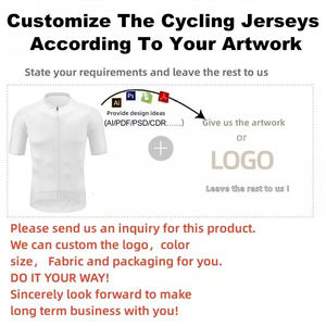 Maillot de cyclisme unisexe à manches courtes de haute qualité, conception professionnelle personnalisée OEM, coupe-vent, grande taille, sans couture, maillot de cyclisme personnalisé pour femmes - Product Image 3