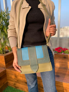 New Arrival Western Colored Recycled Leather Handbags Multi Color Purse Women's Stylish <b>Unique</b> Multi Colored Shoulder Sling <b>Bags</b> - Product Image 3