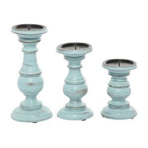 Handcrafted Wooden Pillar <b>Candle</b> Holder <b>Set</b> Rustic Decorative Tabletop <b>Candle</b> Stand for Home Wedding Decor - Product Image 1
