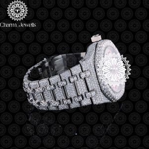 Montre de luxe pour homme en acier inoxydable Charm Jewells, cadran 40 mm, bracelet 20 cm, mouvement mécanique, étanche 10 bars, date automatique, fonction push - Product Image 3