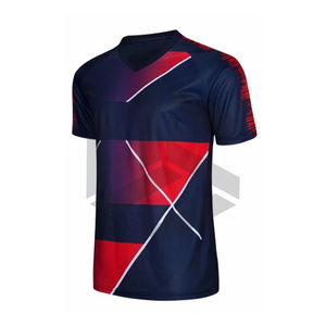 เสื้อฟุตบอลทีมสั่งทำ ออกแบบโลโก้ได้เอง ระบายอากาศดี คอวี แขนสั้น ป้องกันรังสียูวี แฟชั่นเสื้อฟุตบอลขายส่ง - Product Image 1
