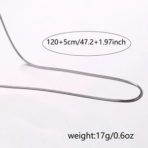 สร้อยคอทรงเรขาคณิตแบบเรียบง่ายสำหรับทุกเพศ ดีไซน์หรูหรา ผลิตจากสแตนเลส - Product Image 3
