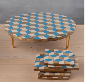 Attractive Wooden And Metal Cake Stand For Dessert <b>Buffets</b> Wedding <b>Tables</b> And Party Food Displays - Product Image 1
