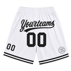 <b>Men</b> <b>White</b> Sublimated Mesh Basketball <b>Shorts</b> Lightweight Polyester Athletic <b>Shorts</b> Team Sports Uniform Practice Wear Apparel - Product Image 2