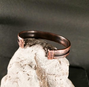 Belladec Women's Hand Forged Red <b>Copper</b> Cuff Bracelet Rustic Hammered Open <b>Bangle</b> Artisan Boho Statement Jewelry - Product Image 1