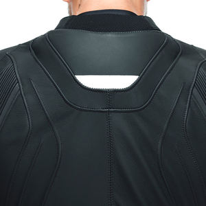 Traje de Motociclismo para Hombre con Bloques de Color, Chaqueta y Pantalones de Cuero Negro, Rojo y Blanco - Product Image 5