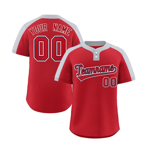 เสื้อเบสบอลพิมพ์โลโก้ตามสั่ง แห้งเร็ว ชุดกีฬาทีมชายแบบกำหนดเอง ระบายอากาศได้ดี ซับเหงื่อ เสื้อฝึกซ้อม - Product Image 3