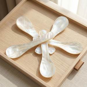 Customizable Mother of Pearl Caviar Spoon Natural Shell Serving Accessory for Gourmet Food Presentation - Product Image 2