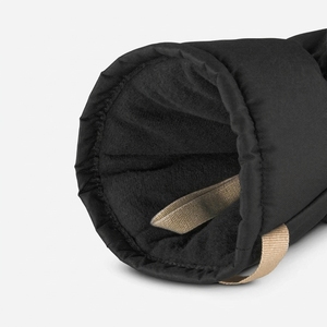 Mitaines de ski unisexes d'hiver, isolées en polyester, fermeture à cordon, chaleur thermique, noir - Product Image 3