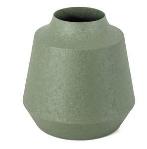 Vase à fleurs vert sauge moderne, style nordique, glaçure craquelée mate, vase de table géométrique pour la décoration de la maison, mariage, centre de table de luxe - Product Image 1