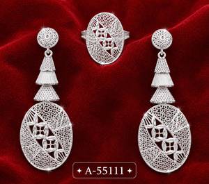 Fashion Round Layered Drop <b>Earrings</b> with <b>Chains</b> – Gold & Silver Plated Statement Jewelry 55155 - Product Image 6