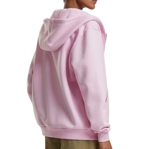Sudadera con capucha corta para mujer con logo personalizado, de felpa francesa gruesa, lisa, OEM ODM, venta al por mayor - Product Image 3