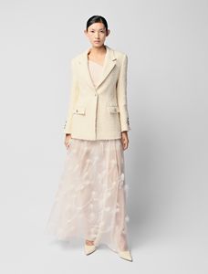 Chaquetas Elegantes para Mujer al por Mayor, Chaqueta de Tweed con Mezcla de Lana STELLA, Blazer de Corte Recto con Cuello de Solapa en V, Chaqueta de Invierno para Mujer - Product Image 3