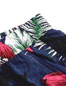 Short de bain pour homme, imprimé, taille élastique, cordon de serrage, décontracté, pour les vacances, coloré, léger, blanc, pour la plage - Product Image 3