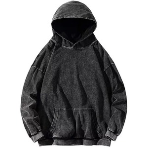 Sudadera con Capucha Extra Grande para Hombre, Color Sólido, Algodón French Terry, Estilo Casual para Otoño, con Bolsillo Delantero y Manga Regular - Product Image 1