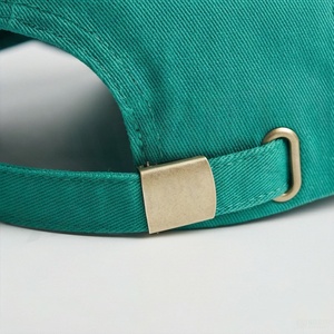 Casquette de baseball verte à 6 panneaux de marque OWU, ajustable, unisexe, en sergé de coton, avec logo brodé, style décontracté - Product Image 6