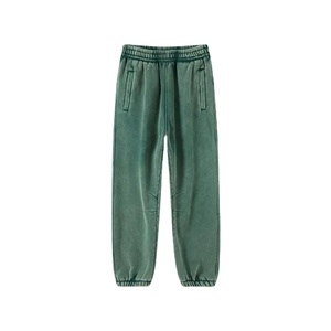 Nouveau Design Survêtement Évasé Lavage À L'acide 100% Coton Lourd Peser Zipper Survêtements et Pantalon Empilé Jogging Survêtement Pour Hommes - Product Image 5