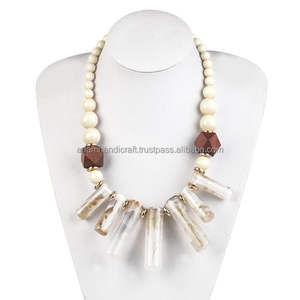 Lujoso último collar de cuentas de resina de moda hermoso pulido de la mejor calidad personalizado hecho a mano para mujeres de la India. - Product Image 1