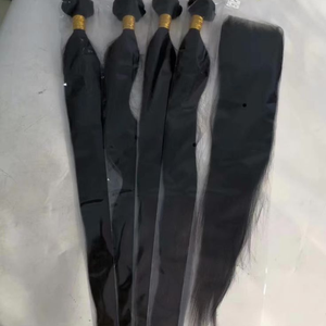 Máquina de 22 pulgadas para extensiones de cabello humano virgen indio de doble trama, puntas gruesas, doble densidad, 100 gramos, permable - Product Image 5