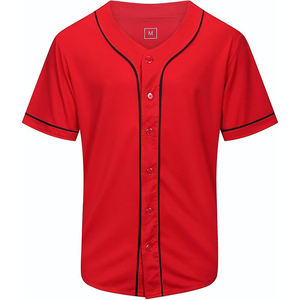 Maillots de baseball en tissu interlock polyester haute respirabilité, design asymétrique contemporain pour une équipe moderne - Product Image 1