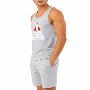 Ensemble d'été décontracté pour homme : débardeur sans manches et short, coupe ample et décontractée - Product Image 3