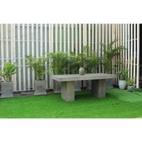 Mesa de Comedor Plegable Moderna y Ligera de Hormigón Natural para Exteriores, Patio, Jardín, Hotel, Sala de Estar y Uso Doméstico