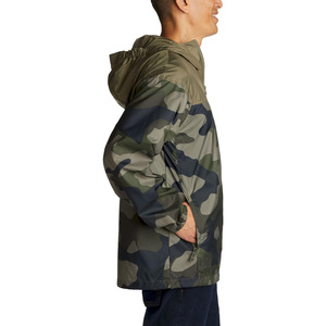 Wholesale Men's Camouflage Print Soft Shell <b>Jacket</b> With Hood Zip Front Water Resistant Outdoor Wear Regular Fit - Product Image 4
