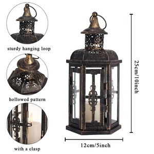 Lámpara Marroquí Inspirada en un Museo con Cuerpo de Metal Envejecido y Paneles de Vidrio Refinado para una Decoración Exclusiva del Hogar - Product Image 6