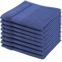 Premium Double Tone Cuisine Torchon 3 Couleurs Orange Vert Bleu Torchon Vaisselle Épurateur Maille Lavage Net Boutique Serviettes Coton